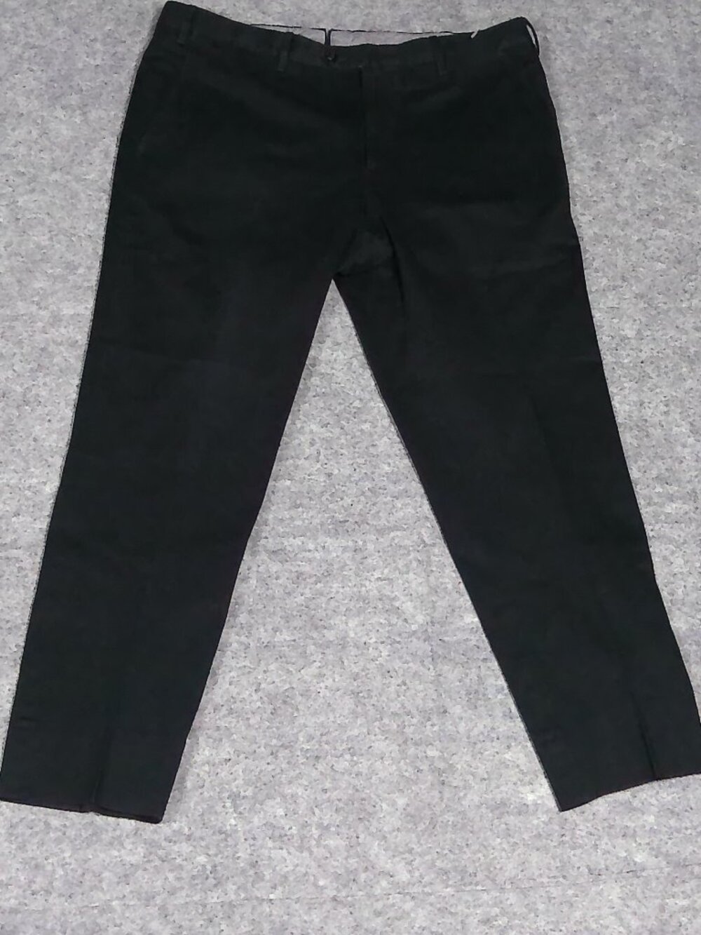 PT01 Virgin Wool Cotton Pants Men Black Slim Fit Quiet Luxury Stretch Trousers 3